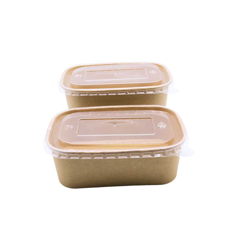 Square Kraft Boxes with Clear Lids — print detail